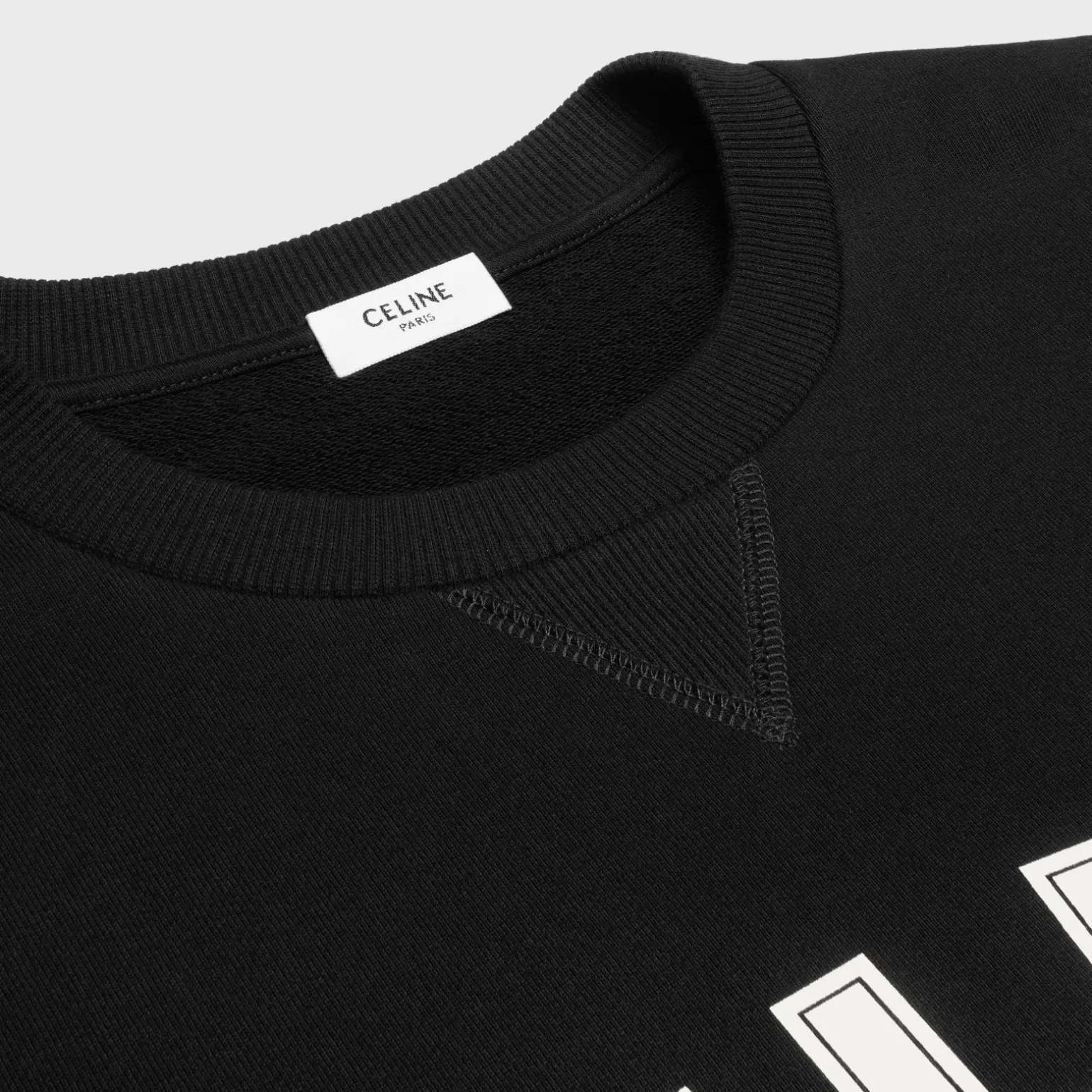 loose celine paris sweatshirt in cotton fleece