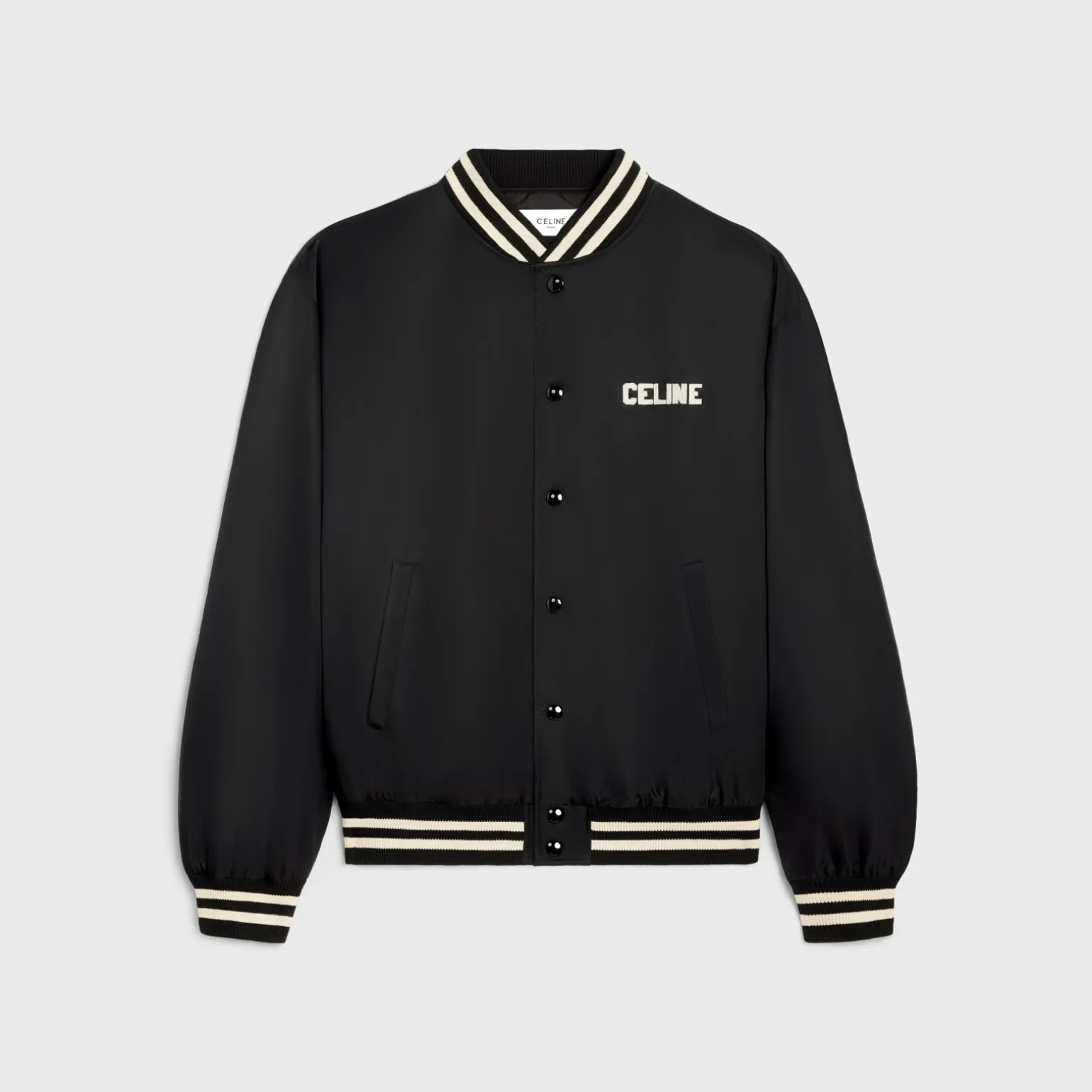 loose celine teddy jacket in nylon