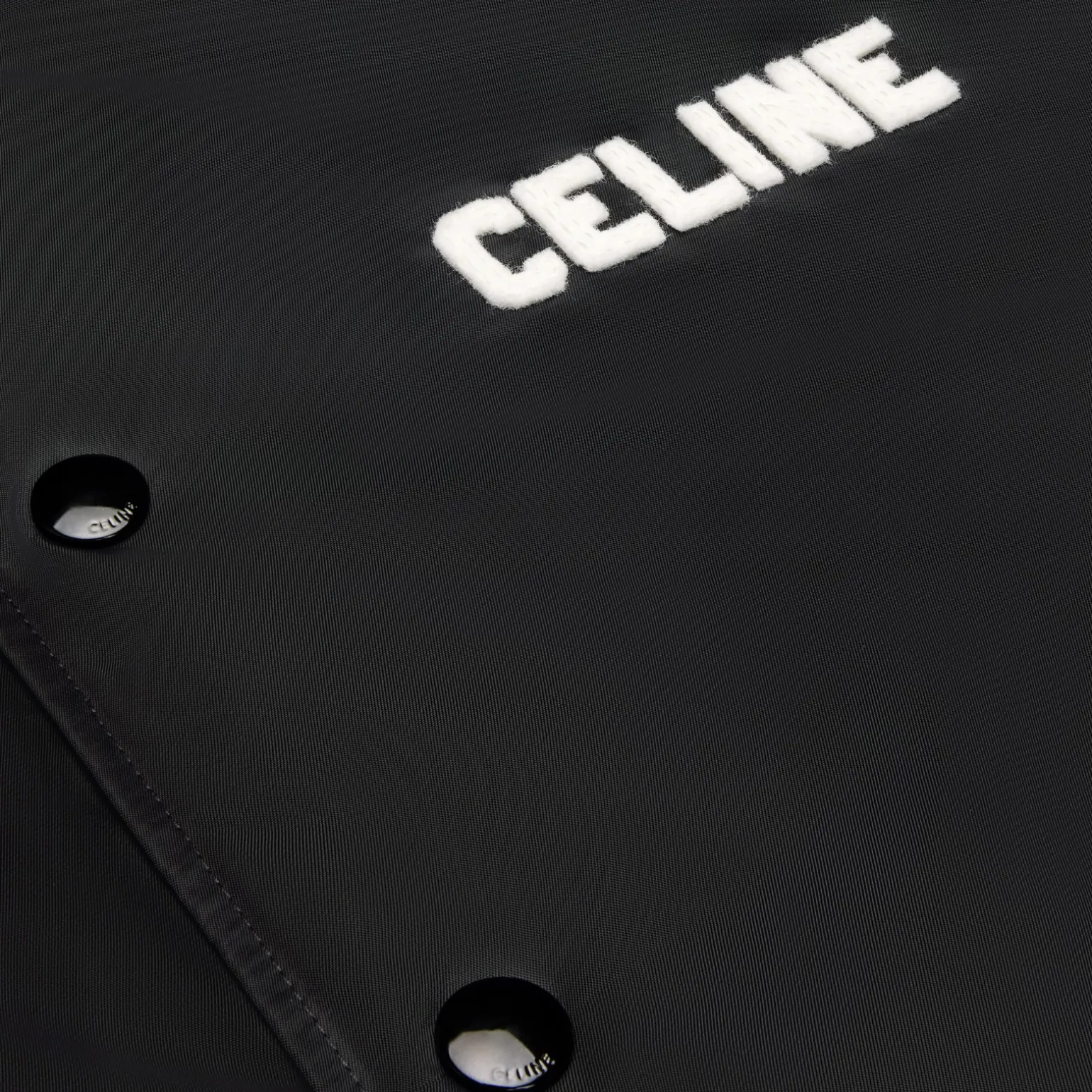 loose celine teddy jacket in nylon