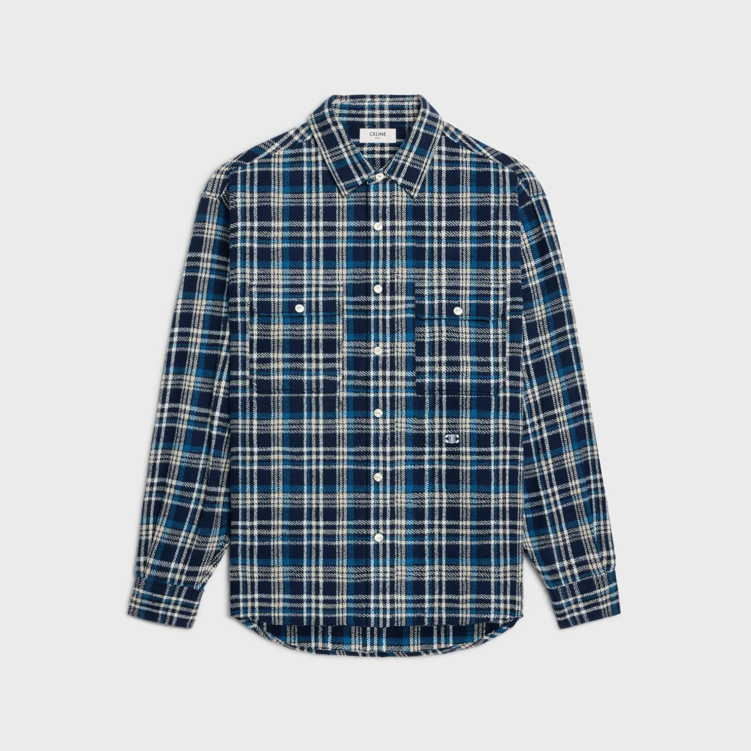 loose lumberjack shirt in check cotton