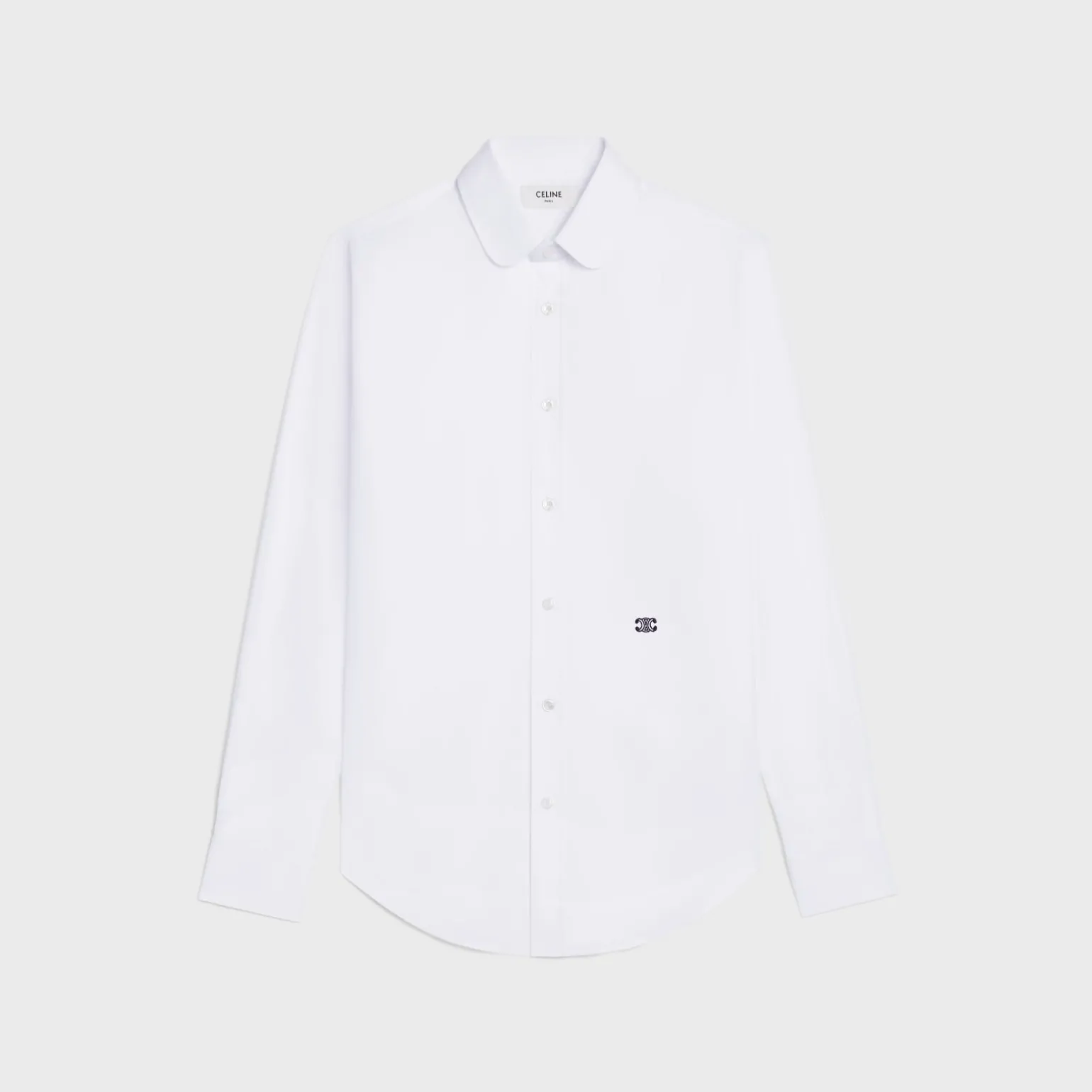 loose peter pan collar shirt in cotton poplin