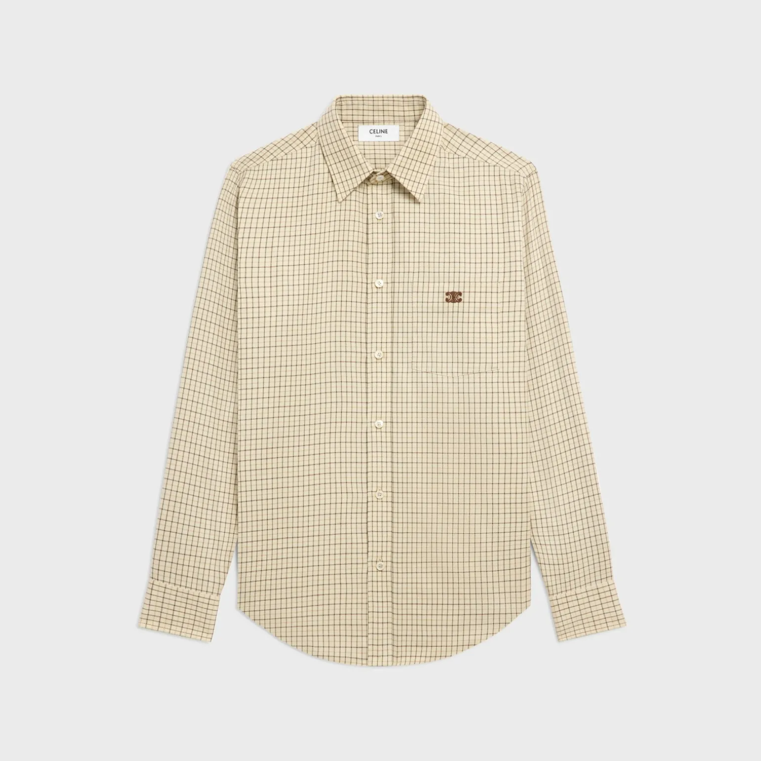 loose shirt in checked cotton