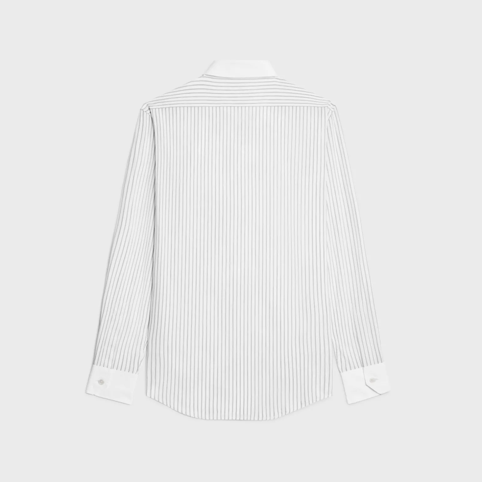 loose shirt in striped cotton poplin
