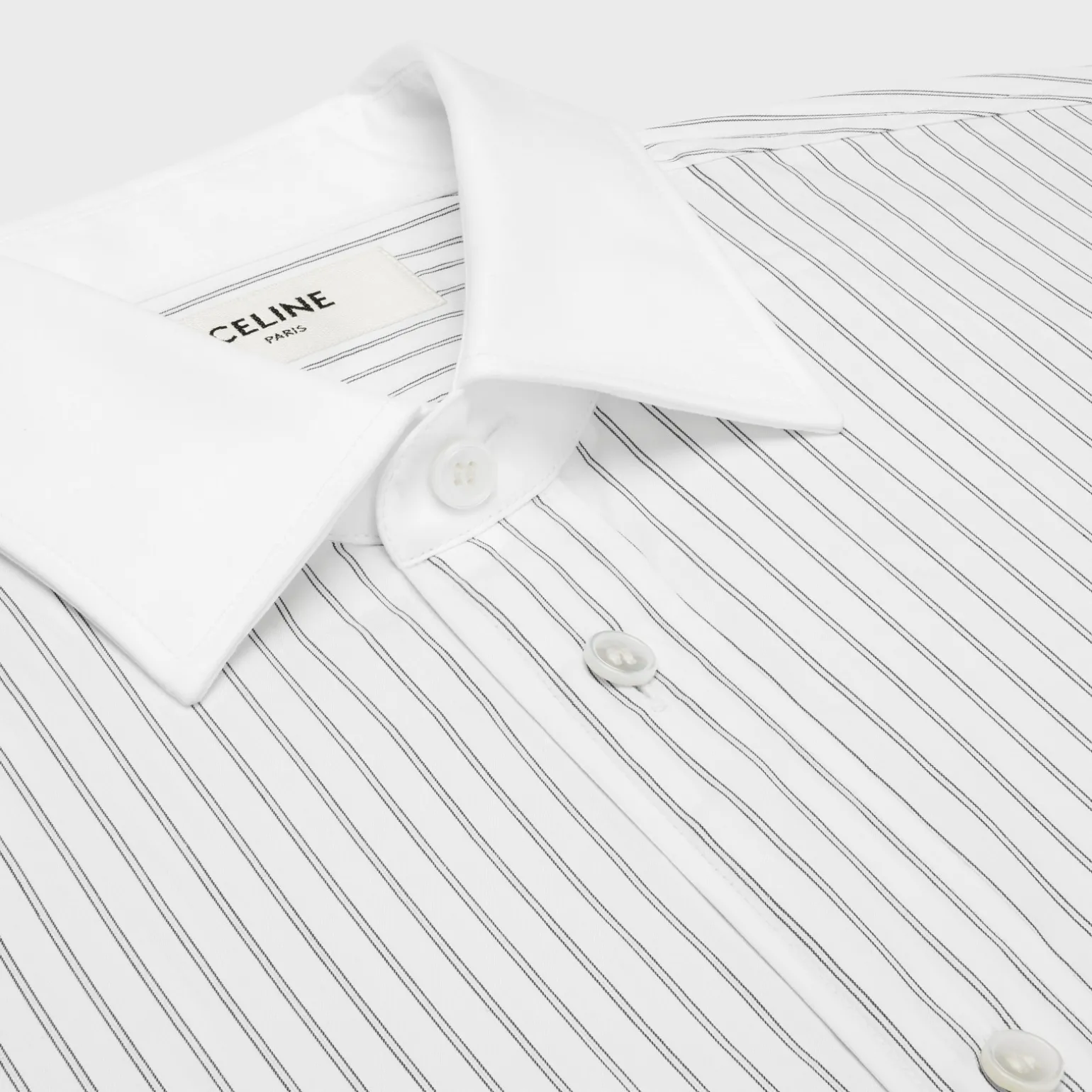 loose shirt in striped cotton poplin