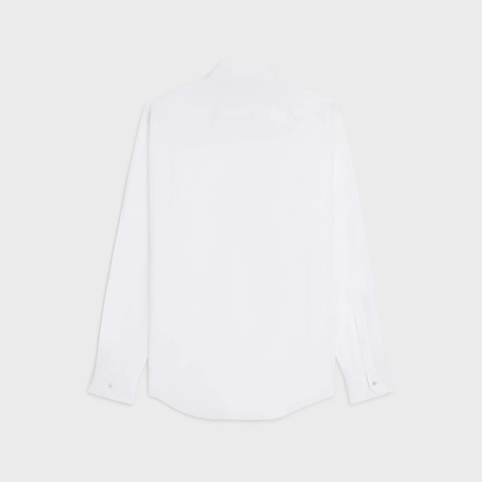 loose shirt with inverted collar in cotton poplin