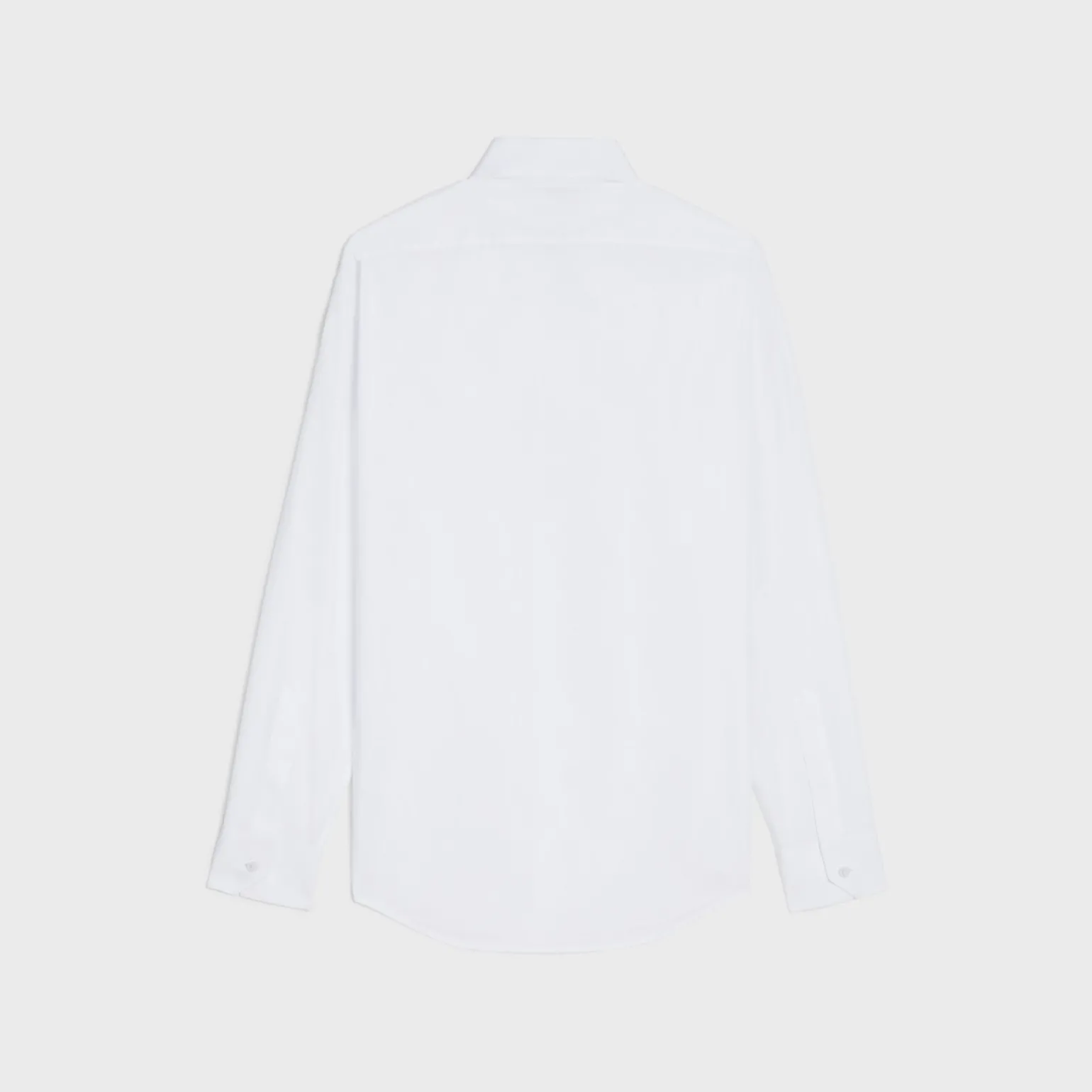 loose shirt with inverted collar in cotton poplin