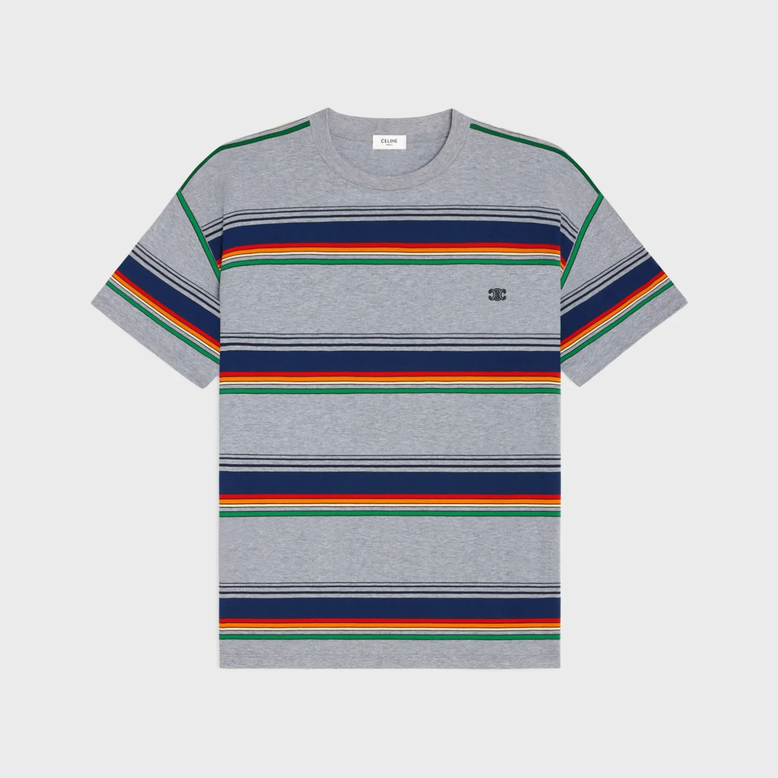 loose triomphe t-shirt in striped cotton jersey