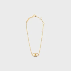 Maillon Triomphe Bracelet in Yellow Gold and Diamonds