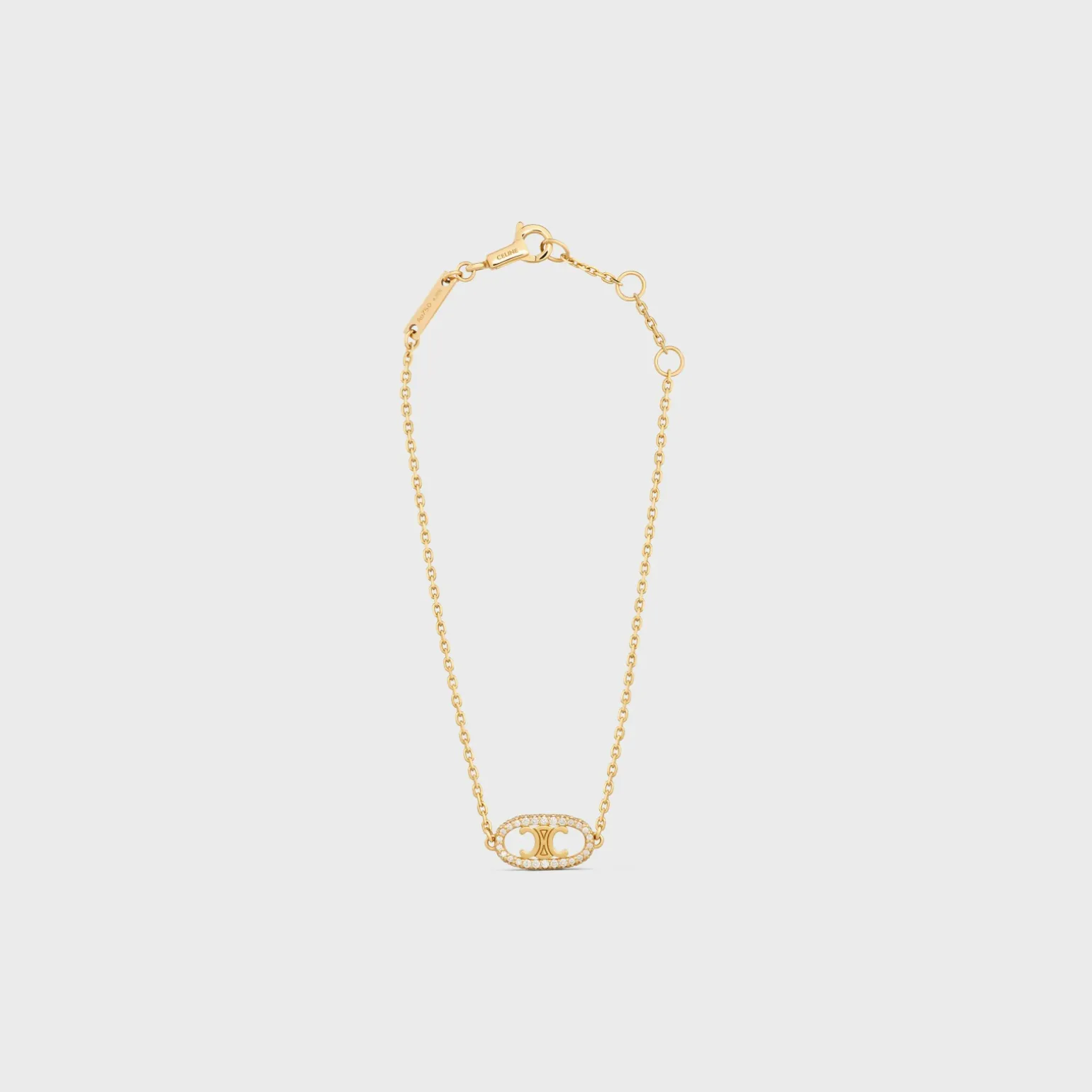 Maillon Triomphe Bracelet in Yellow Gold and Diamonds