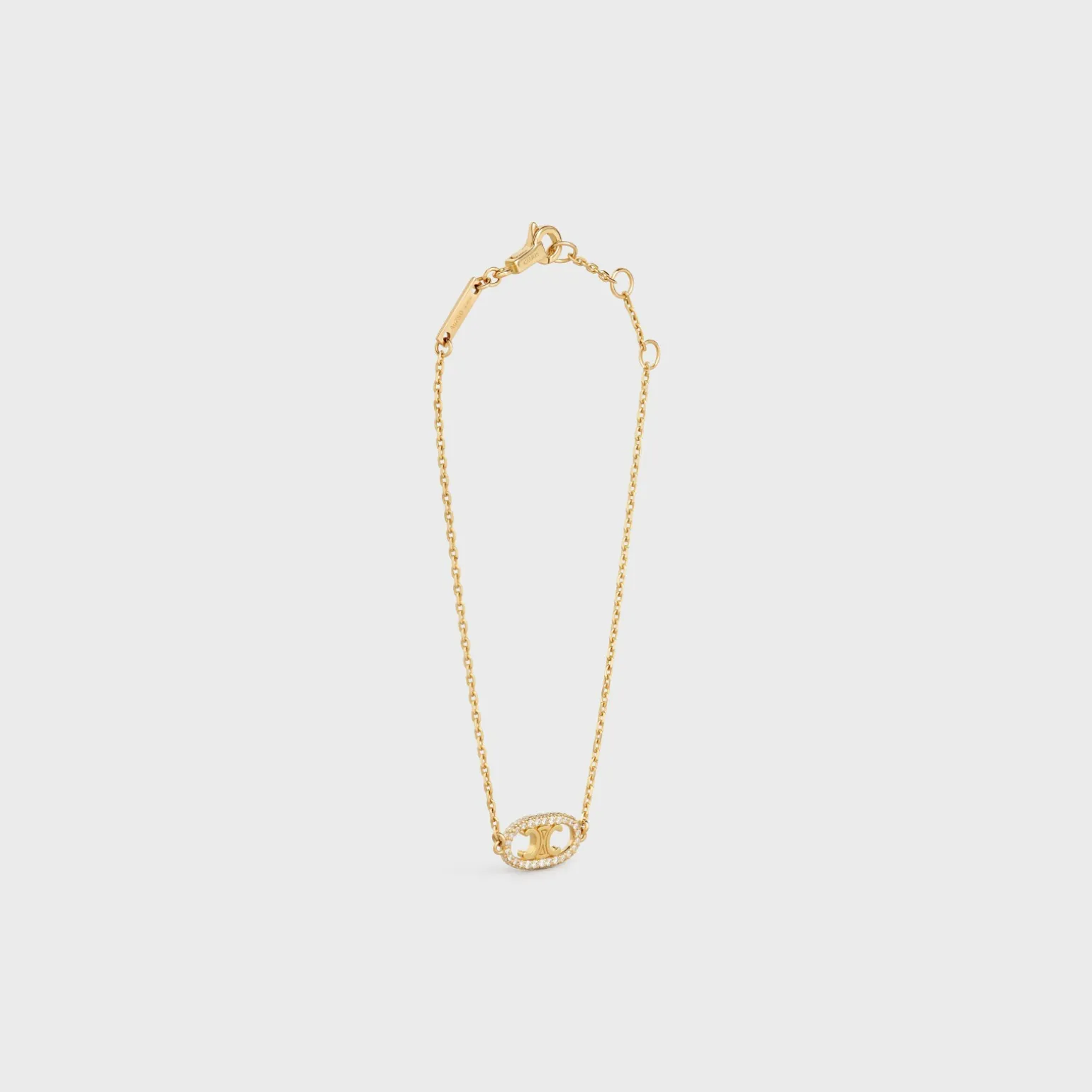 Maillon Triomphe Bracelet in Yellow Gold and Diamonds