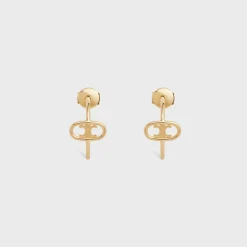 Maillon Triomphe Hoops in Yellow Gold