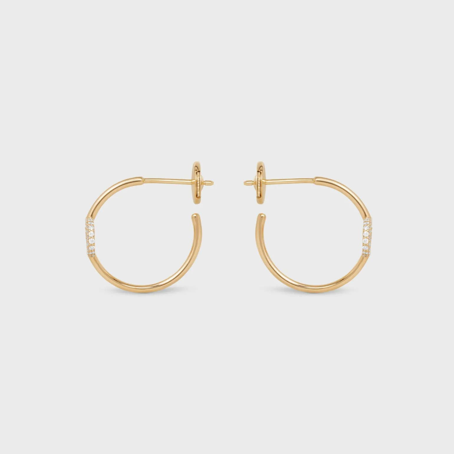Maillon Triomphe Hoops in Yellow Gold and Diamonds