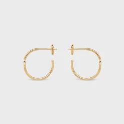 Maillon Triomphe Hoops in Yellow Gold