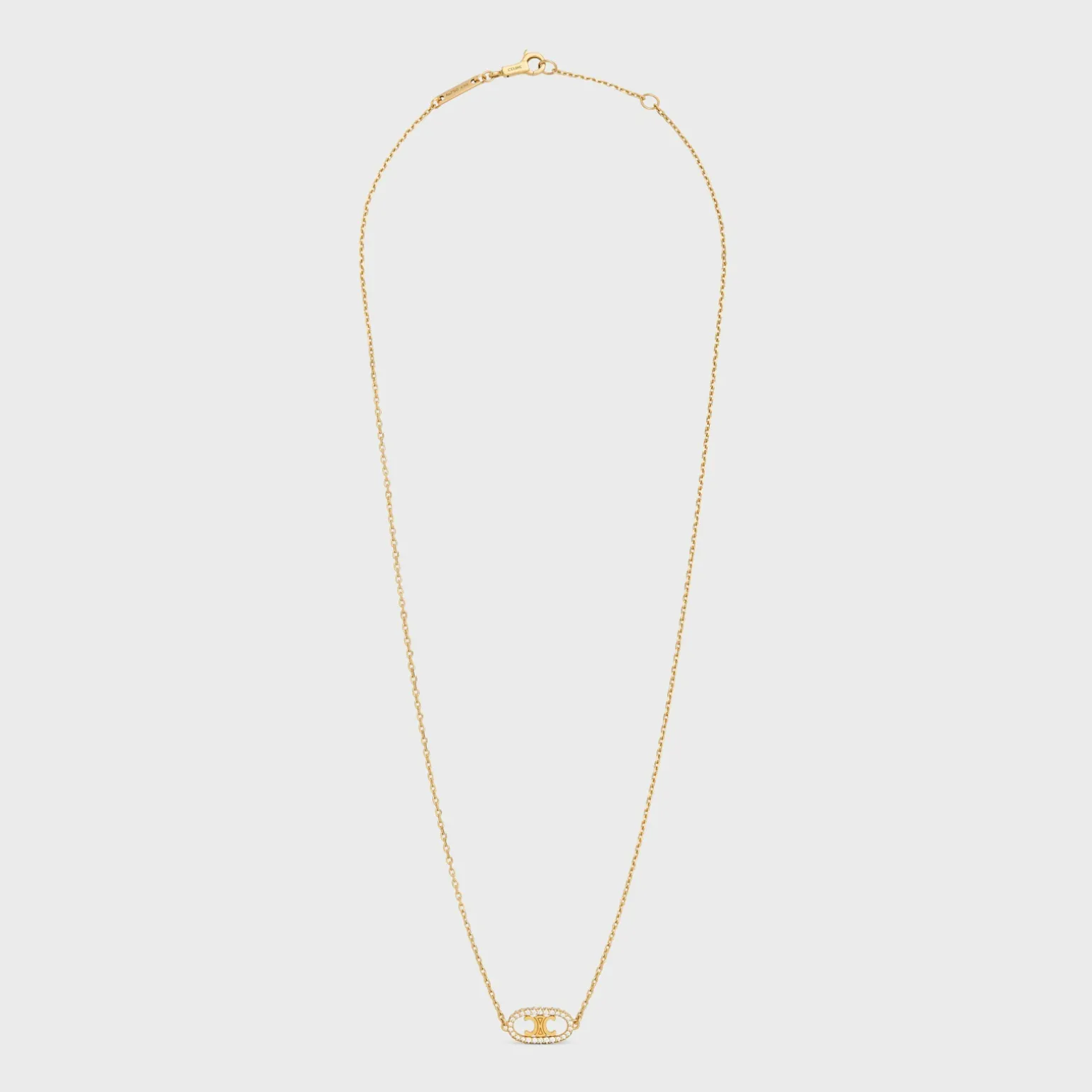 Maillon Triomphe Necklace in Yellow Gold and Diamonds