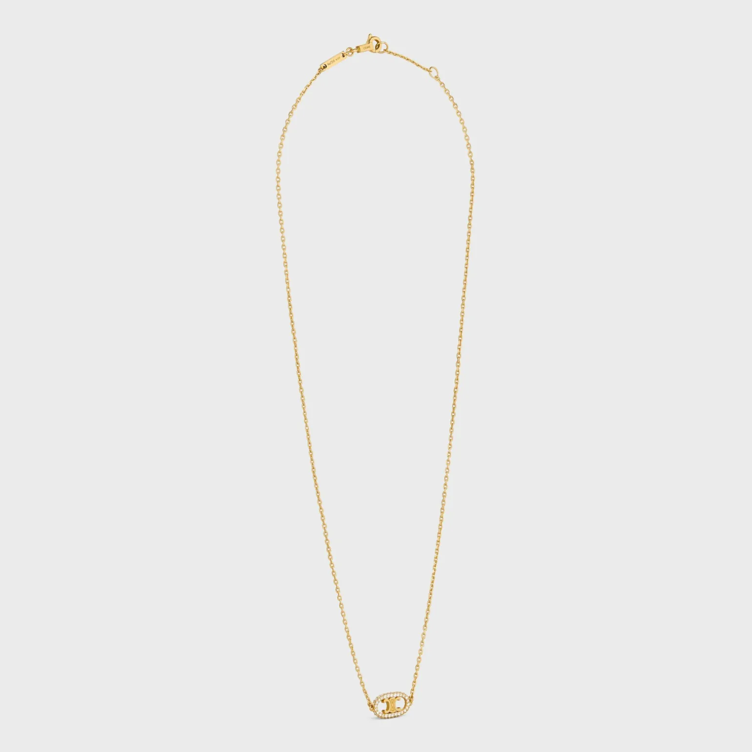 Maillon Triomphe Necklace in Yellow Gold and Diamonds