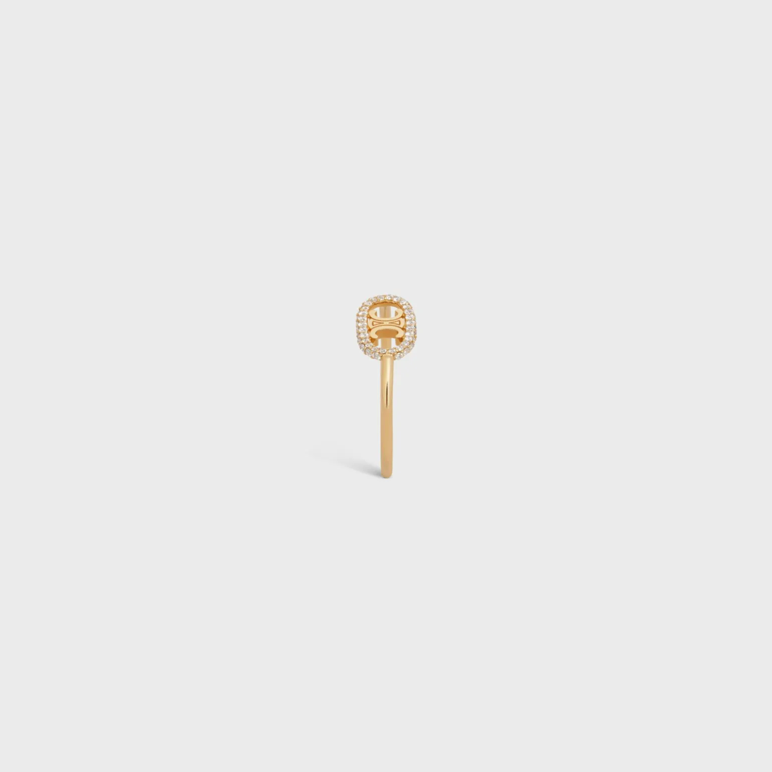 Maillon Triomphe Ring in Yellow Gold and Diamonds