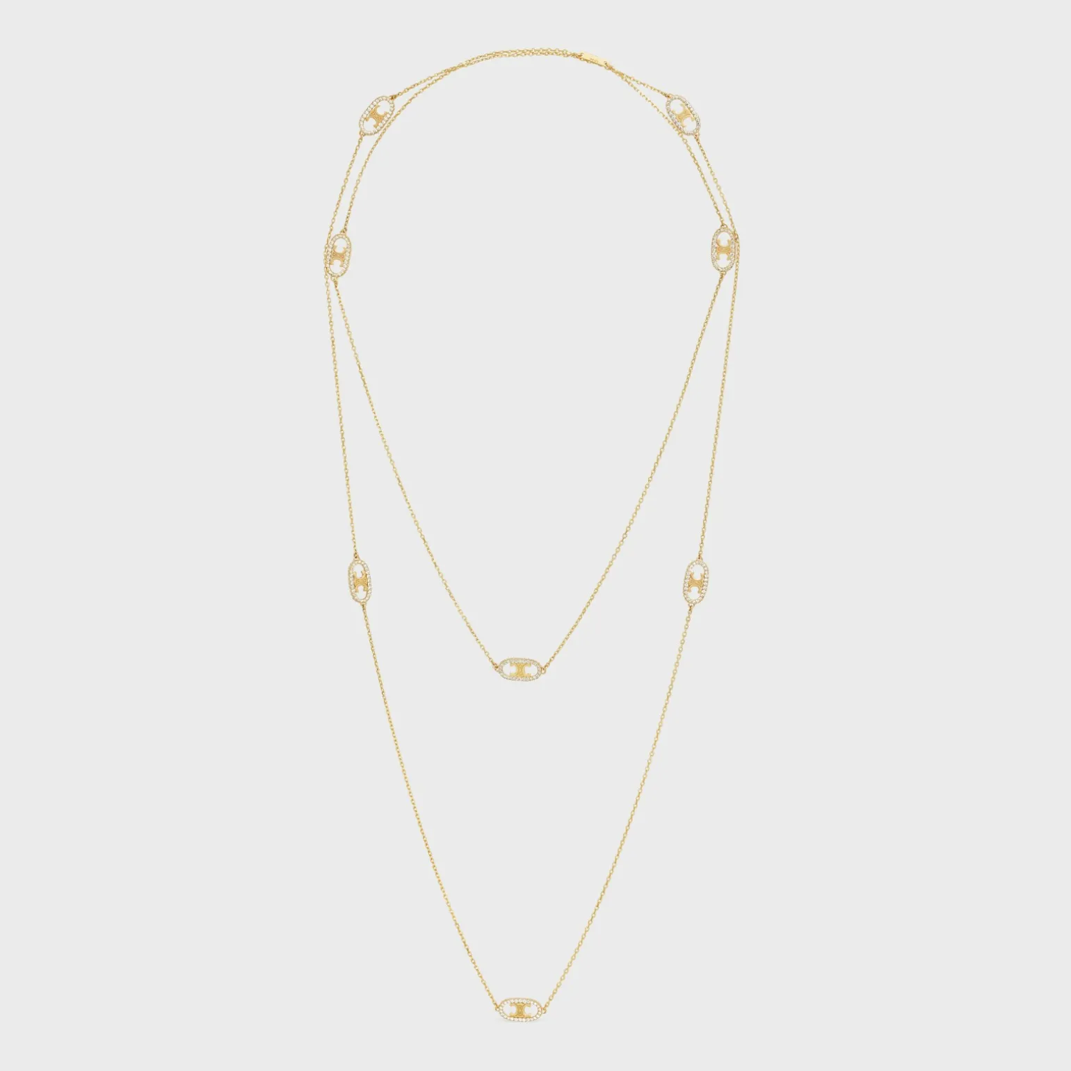 Maillon Triomphe Sautoir in Yellow Gold and Diamonds
