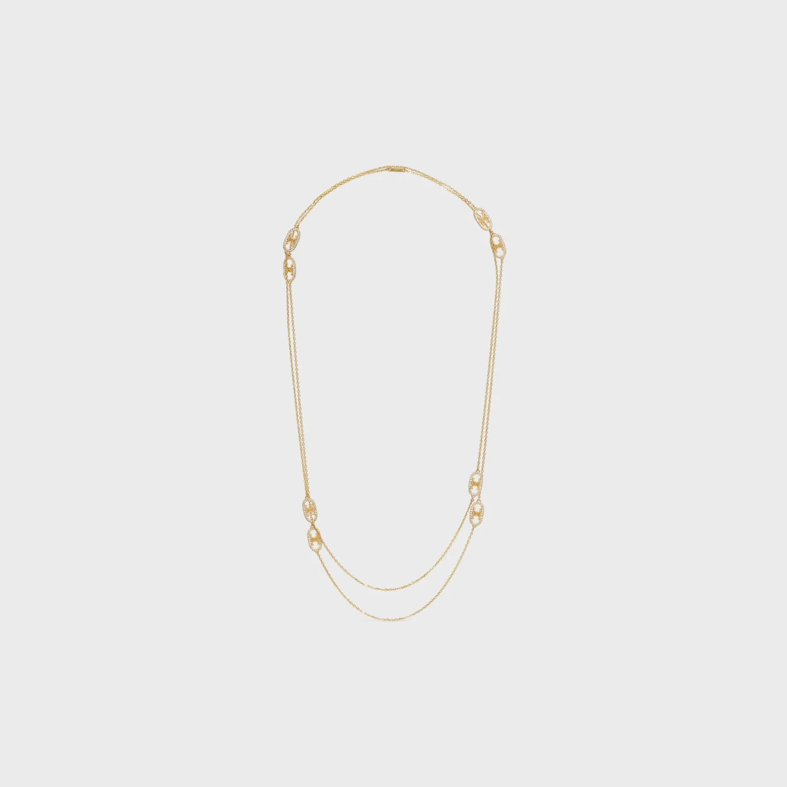 Maillon Triomphe Sautoir in Yellow Gold and Diamonds
