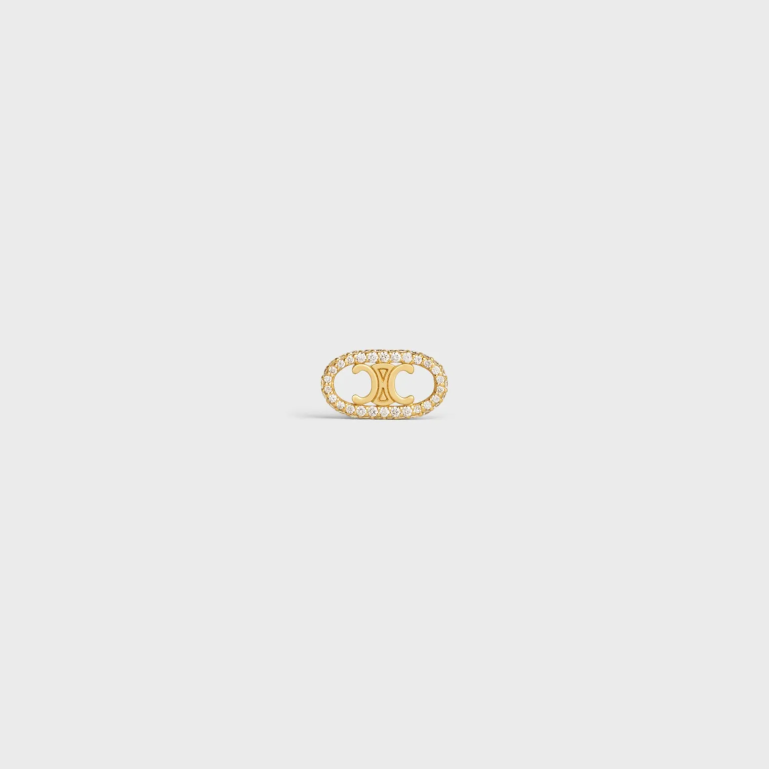 Maillon Triomphe Stud in Yellow Gold and Diamonds
