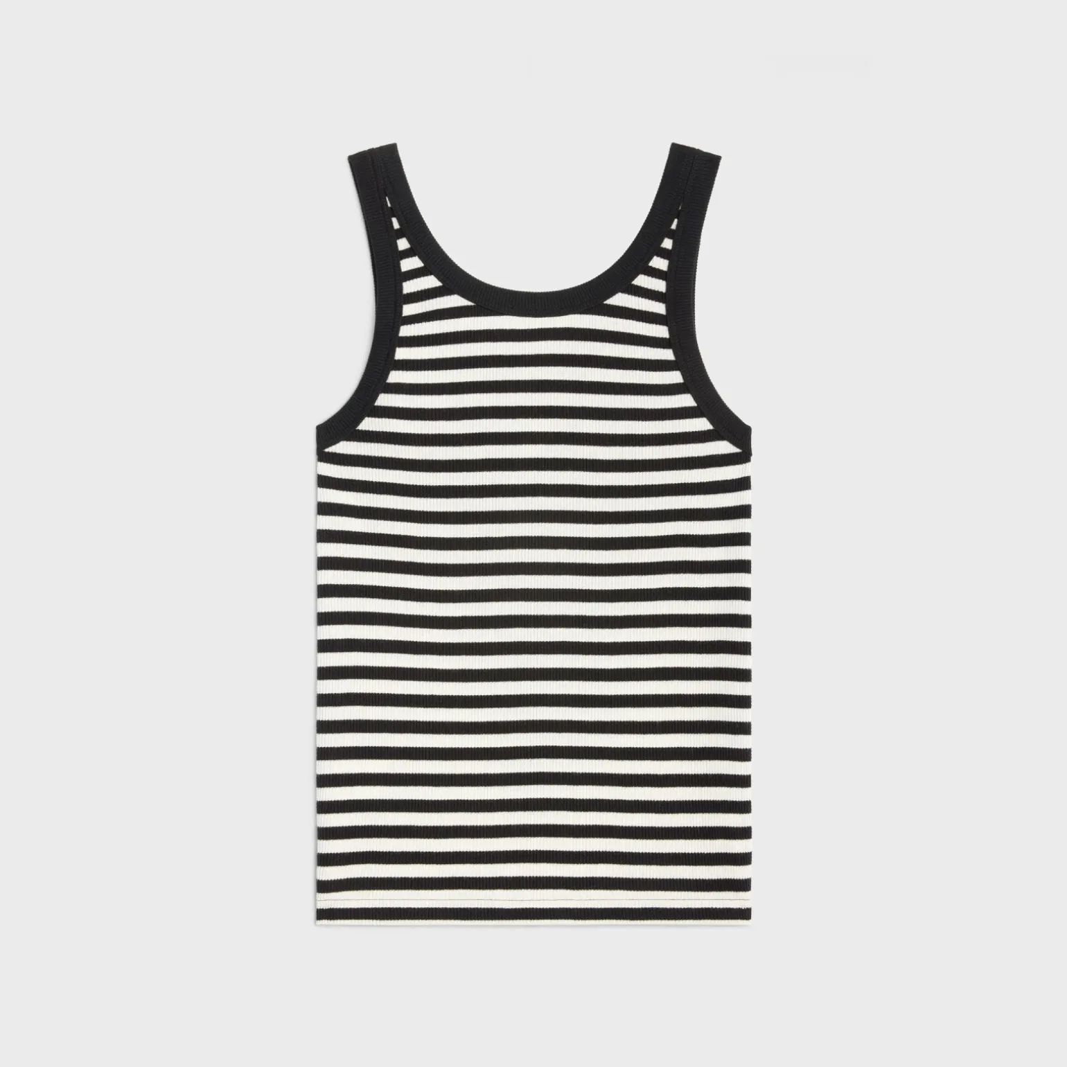 marinière tank top in ribbed cotton jersey