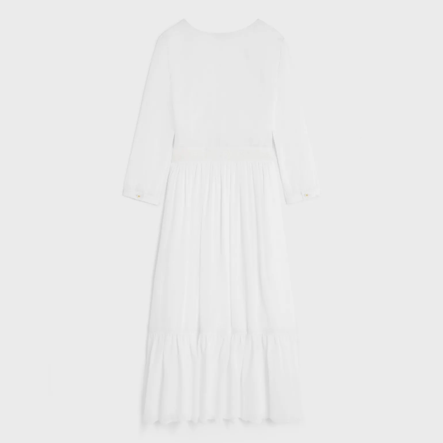 maxi dress in cotton twill