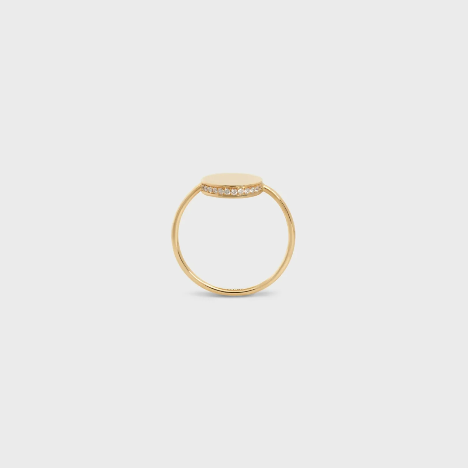 Medaille Celine Ring in Yellow Gold and Diamonds
