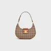 MEDIUM AVA TRIOMPHE BAG in Tartan Textile and calfskin