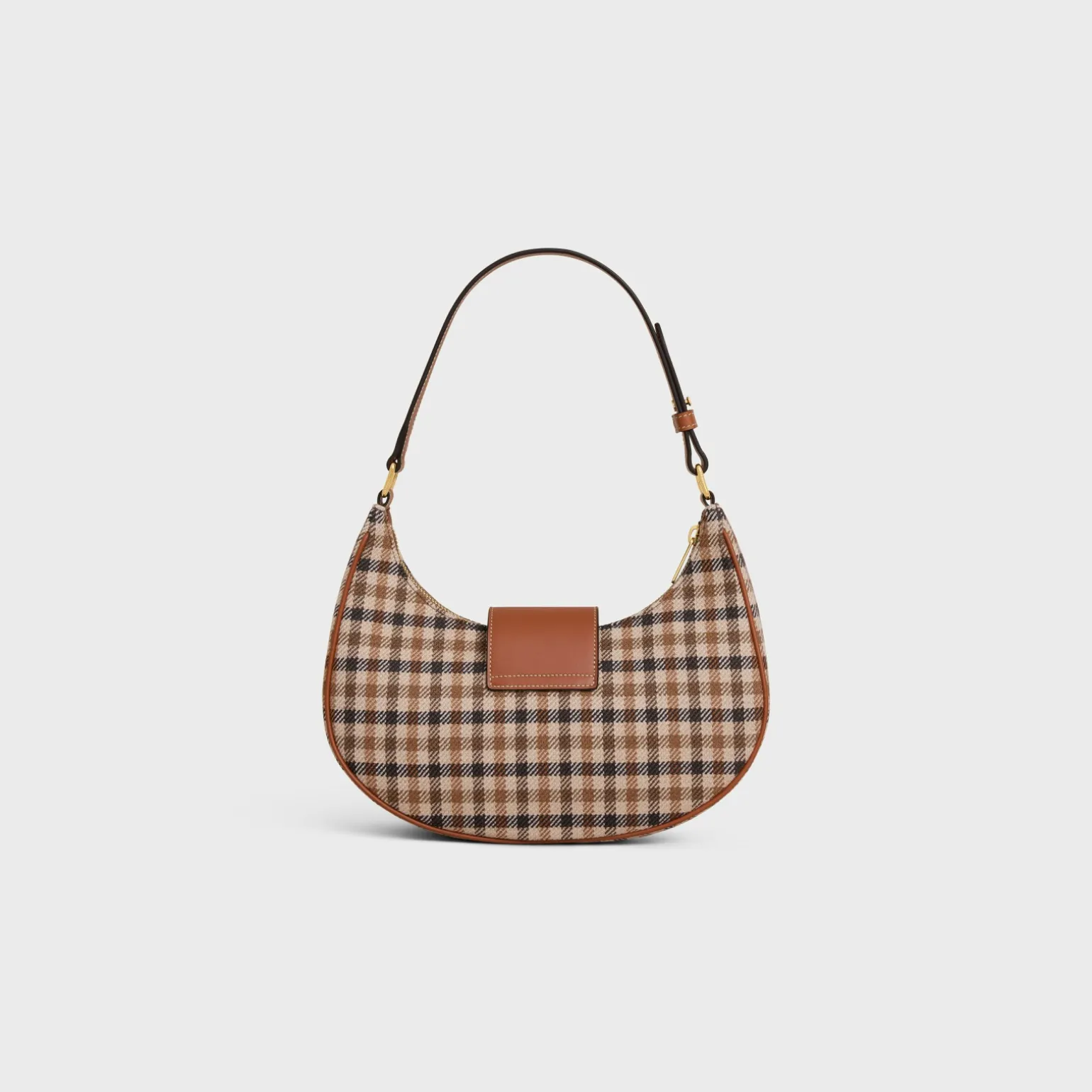 MEDIUM AVA TRIOMPHE BAG in Tartan Textile and calfskin