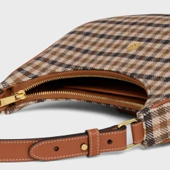 MEDIUM AVA TRIOMPHE BAG in Tartan Textile and calfskin