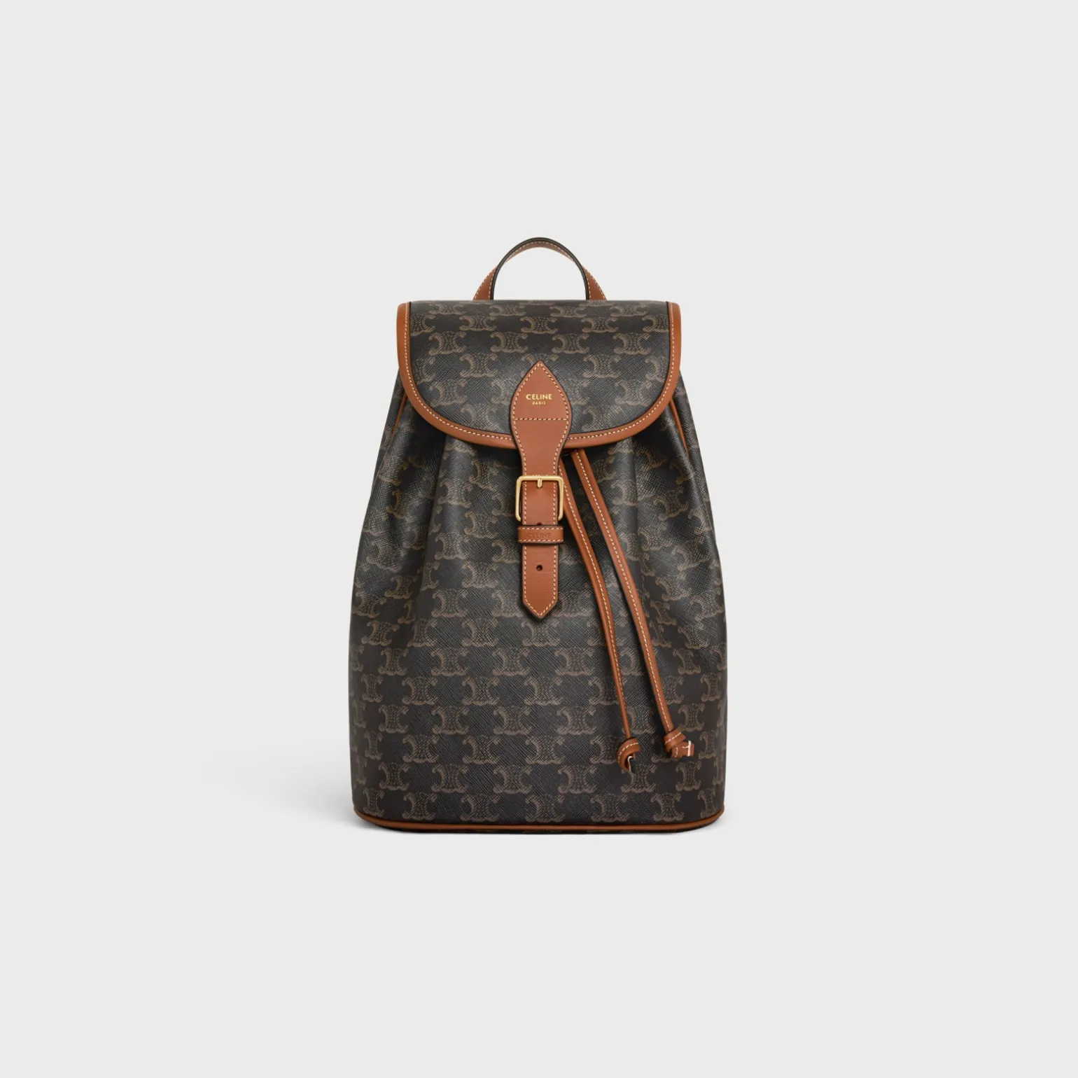 MEDIUM BACKPACK FOLCO in Triomphe Canvas and calfskin