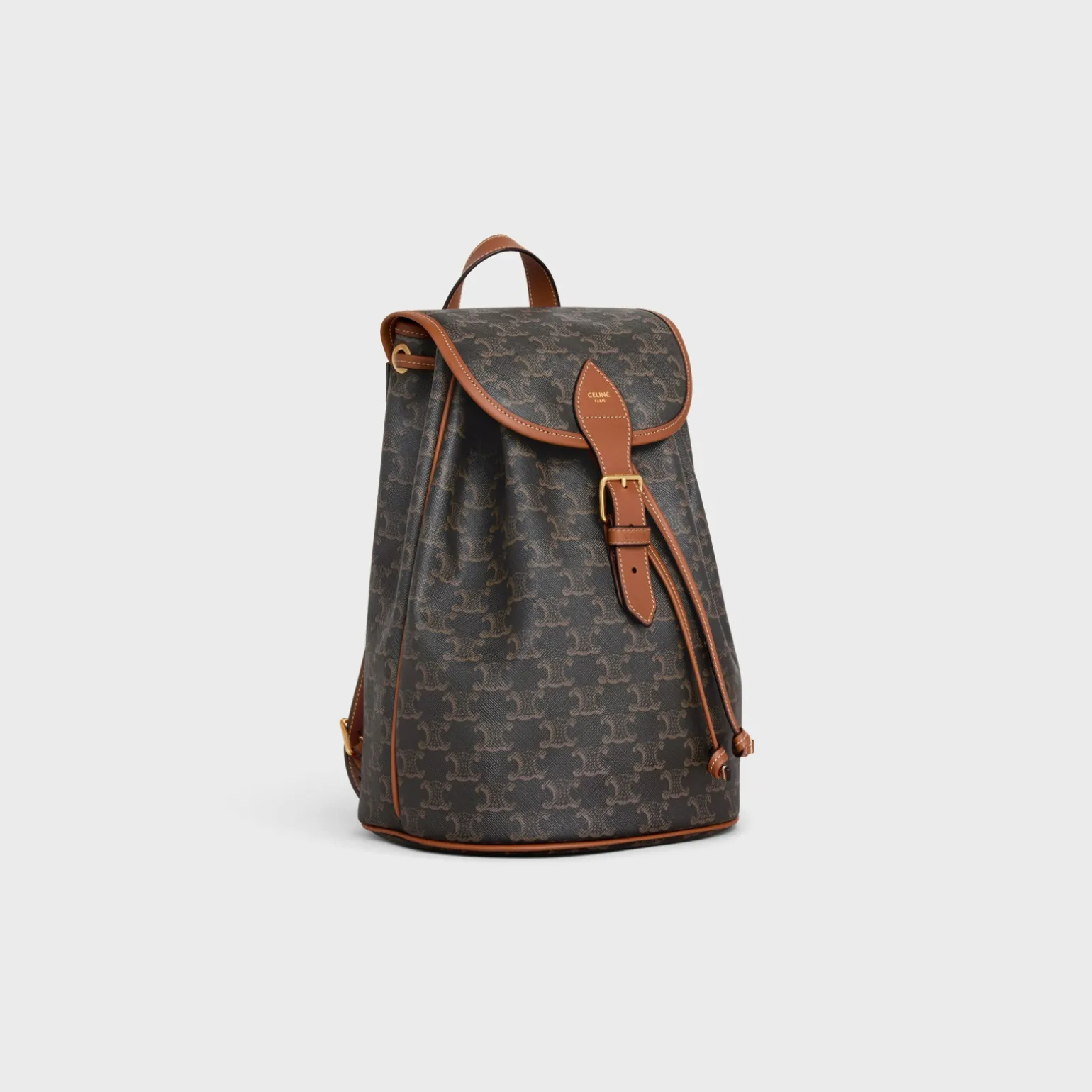 MEDIUM BACKPACK FOLCO in Triomphe Canvas and calfskin