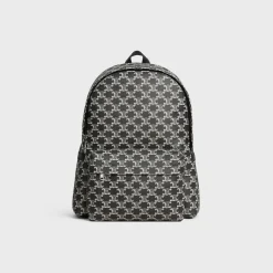 Medium Backpack in Triomphe canvas two-tone and calfskin