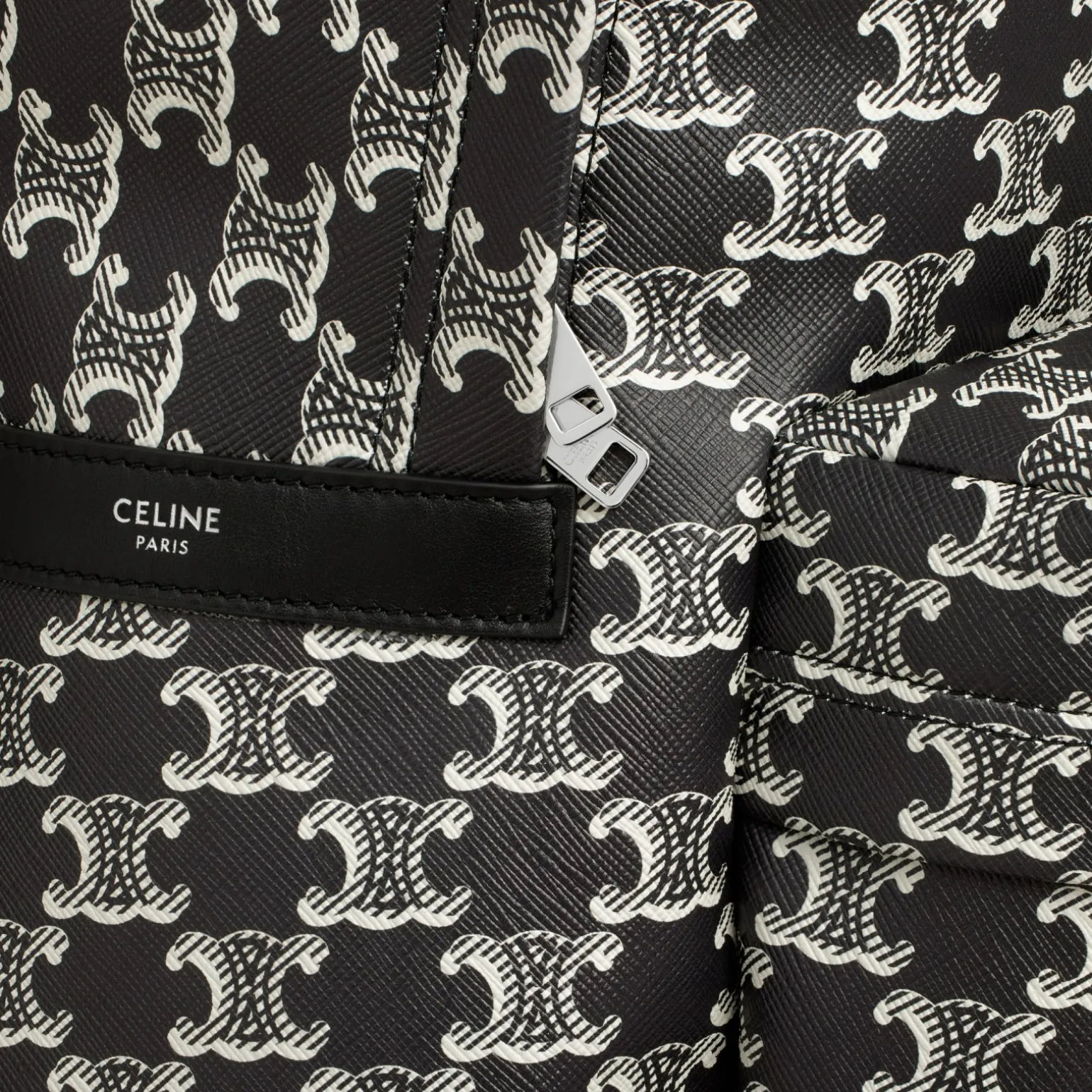 Medium Backpack in Triomphe canvas two-tone and calfskin
