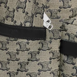 Medium Backpack in TRIOMPHE CANVAS AND CALFSKIN