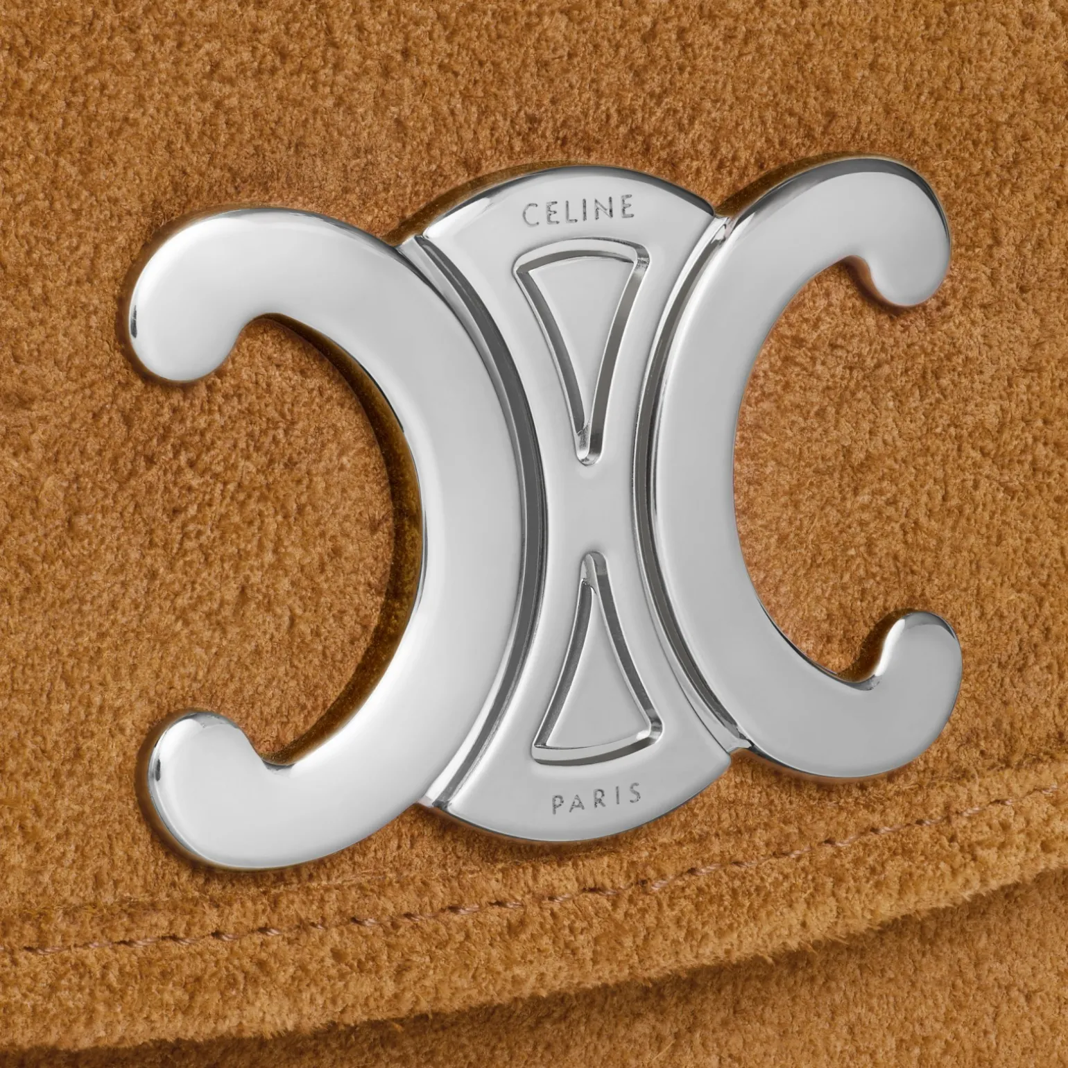 MEDIUM BESACE TRIOMPHE in SUEDE CALFSKIN