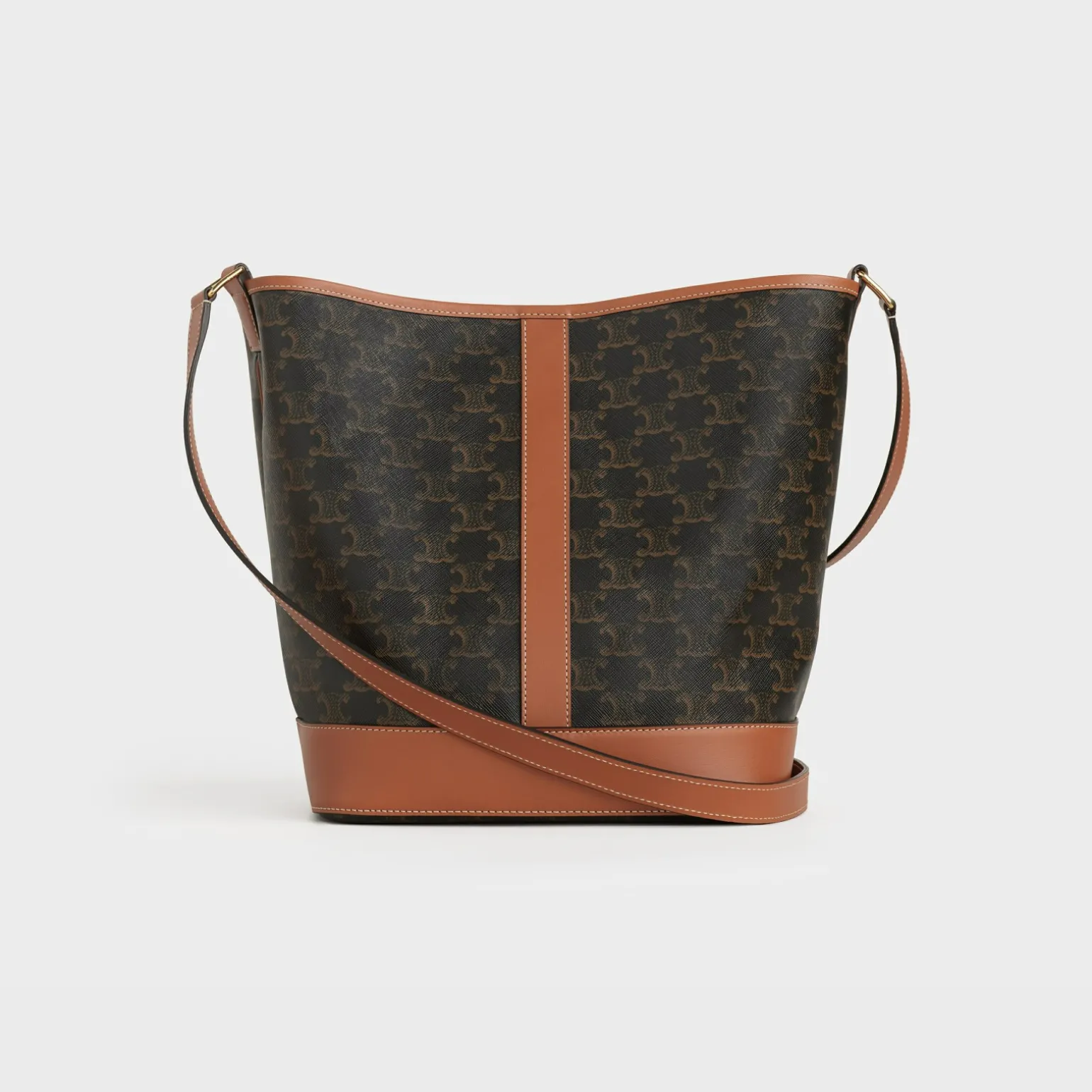Medium Bucket in Triomphe Canvas and calfskin