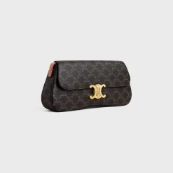 MEDIUM CELINE LOLA BAG in Triomphe Canvas and Calfskin