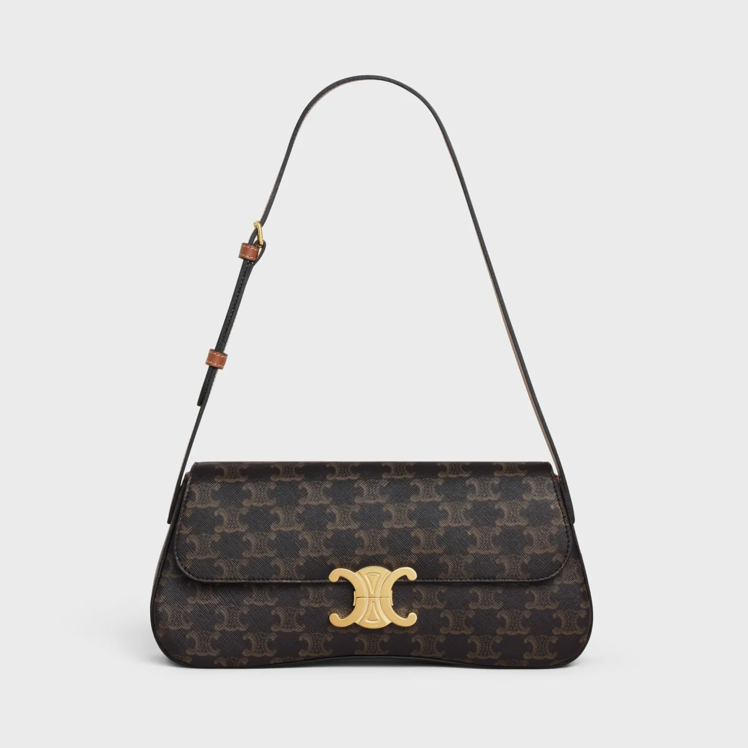 MEDIUM CELINE LOLA BAG in Triomphe Canvas and Calfskin