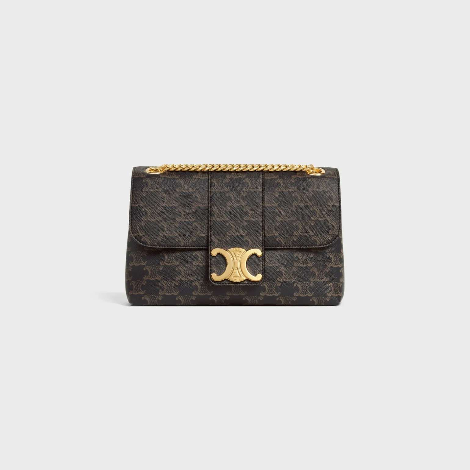 Medium Celine Victoire Bag in Triomphe Canvas