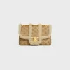 Medium Celine Victoire Bag in SHEARLING WITH TRIOMPHE ALL-OVER