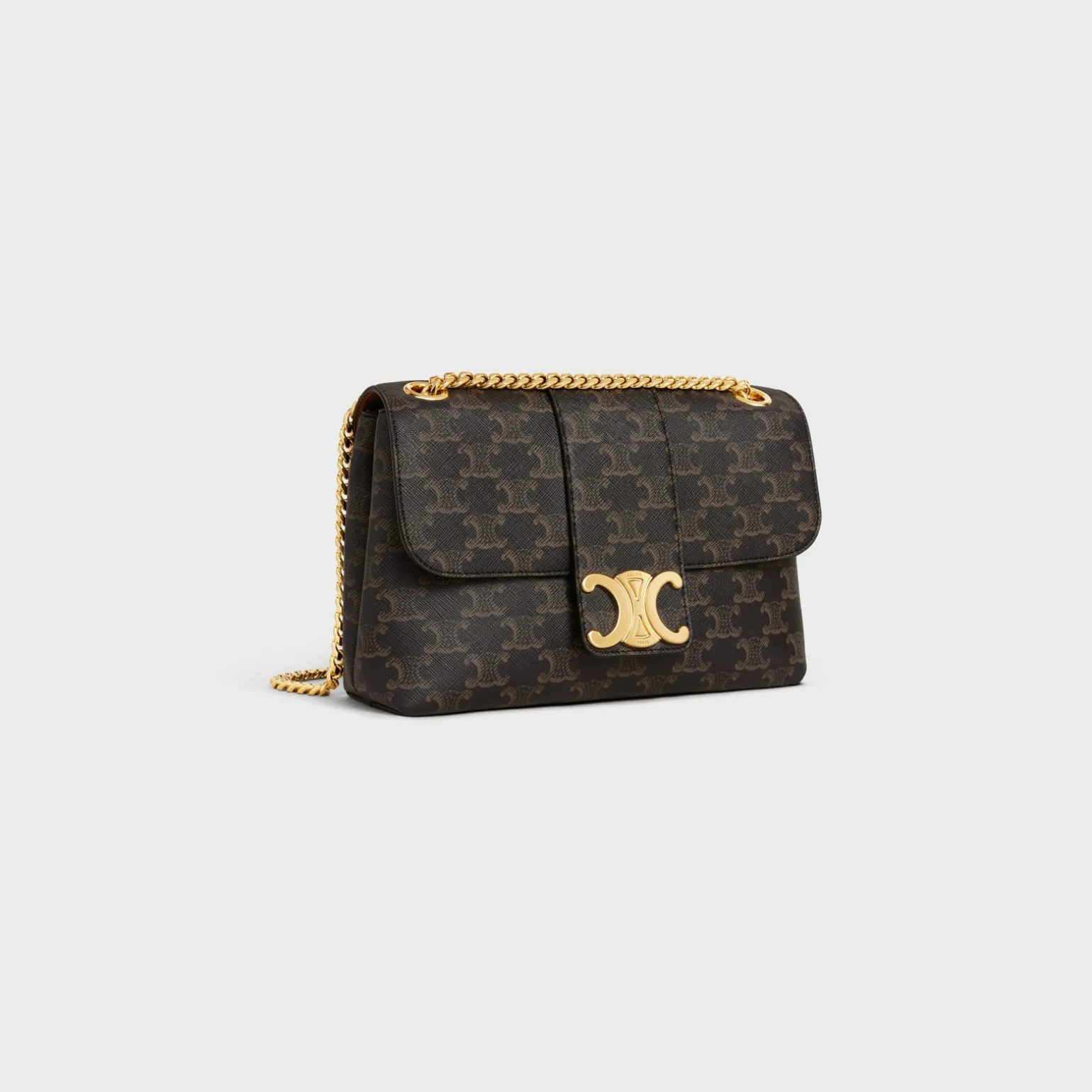Medium Celine Victoire Bag in Triomphe Canvas