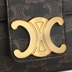 Medium Celine Victoire Bag in Triomphe Canvas