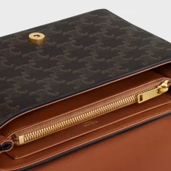Medium Celine Victoire Bag in Triomphe Canvas