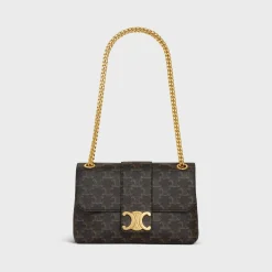 Medium Celine Victoire Bag in Triomphe Canvas