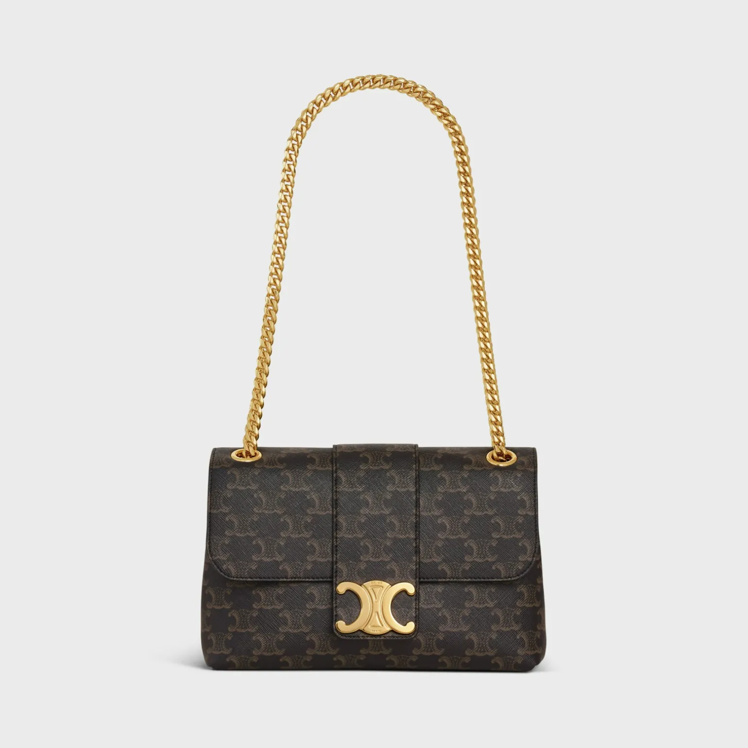 Medium Celine Victoire Bag in Triomphe Canvas