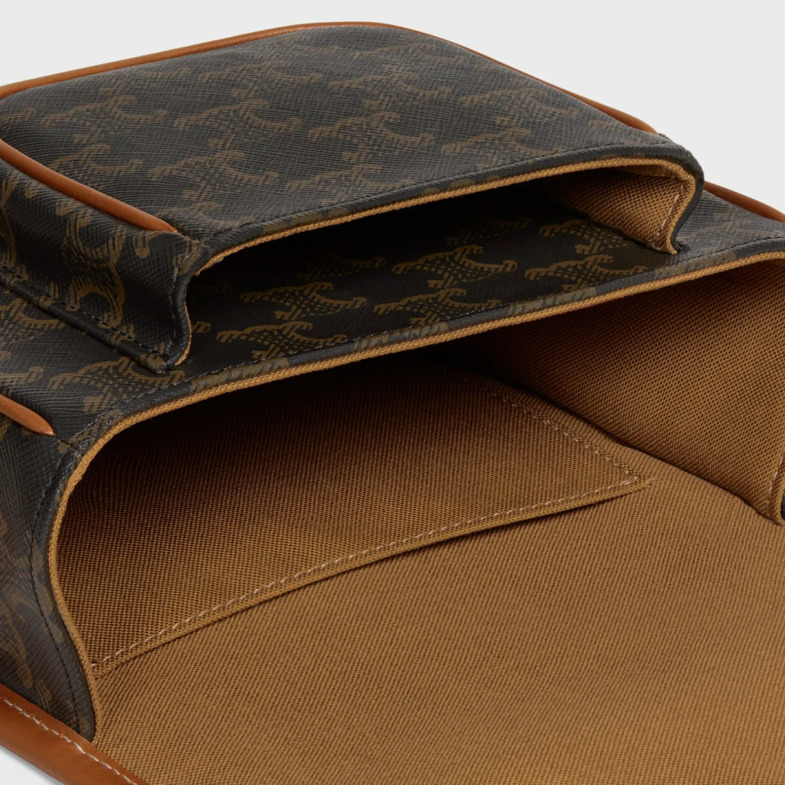 Medium Folco bag in Triomphe Canvas and calfskin