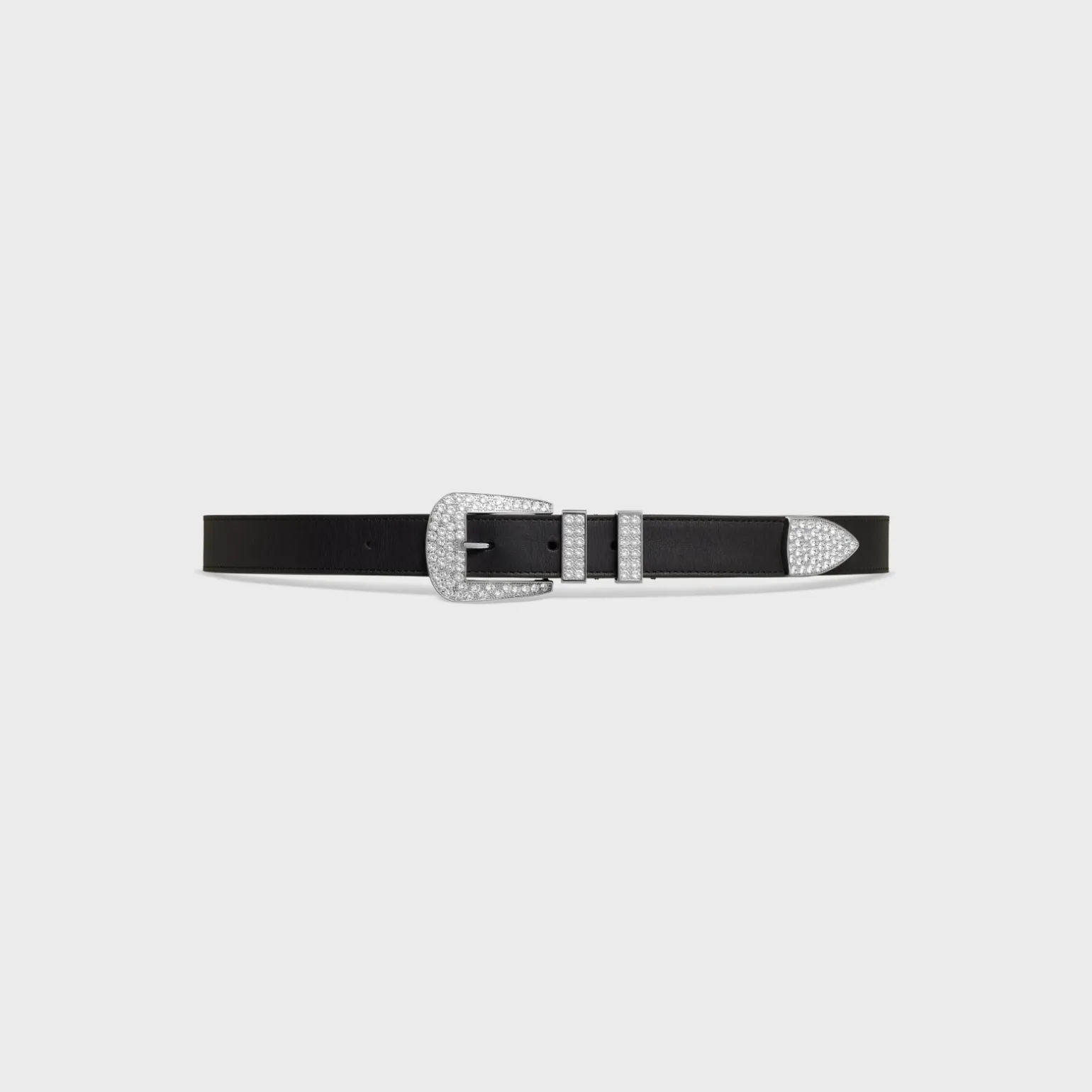 MEDIUM MARCO BELT WITH STRASS in VINTAGE CALFSKIN