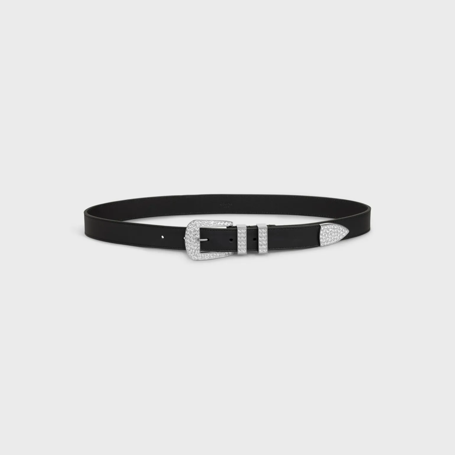 MEDIUM MARCO BELT WITH STRASS in VINTAGE CALFSKIN