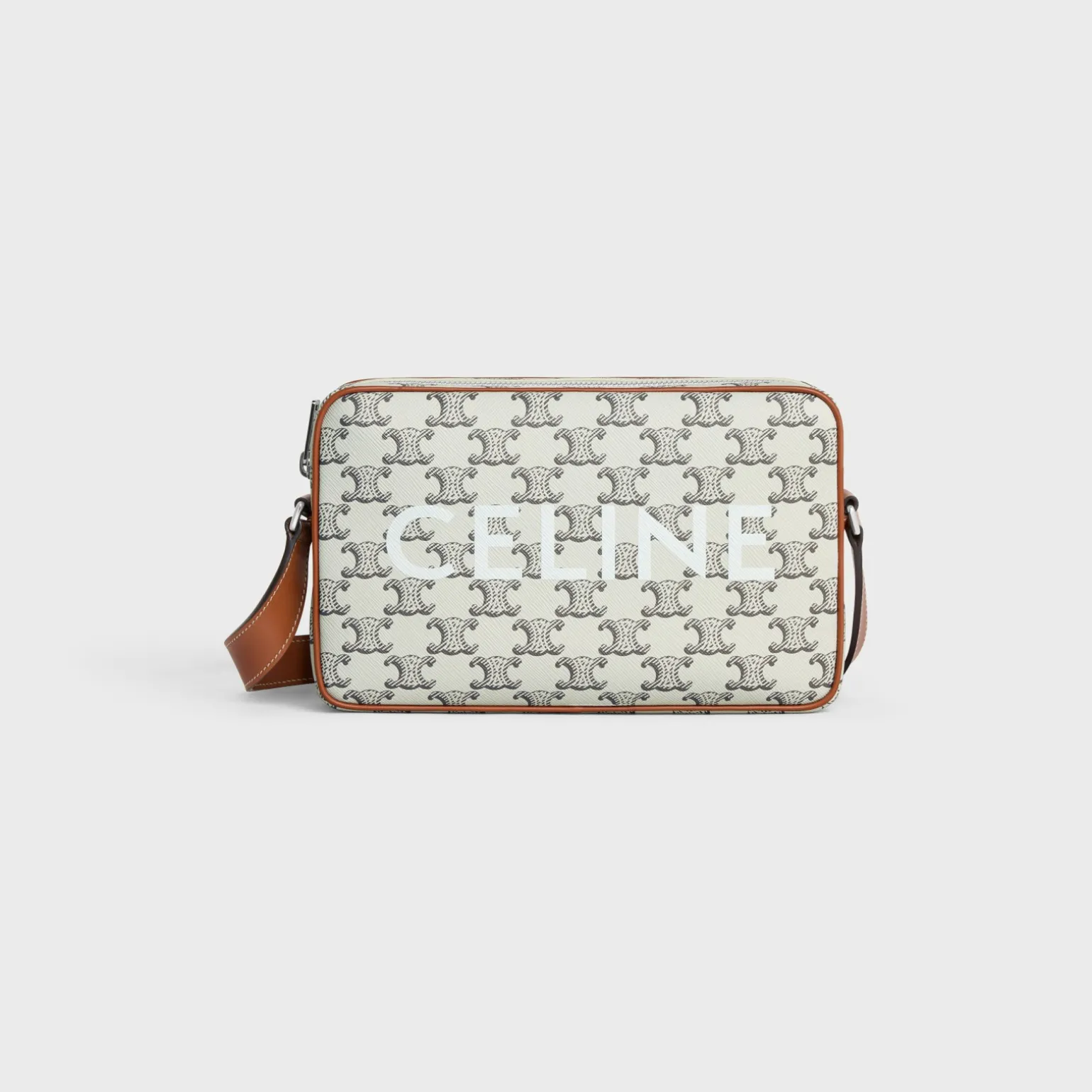 Medium Messenger Bag in Triomphe Canvas with Celine print