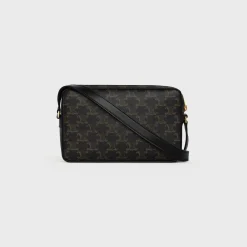 Medium Messenger Bag in Triomphe Canvas with Celine Print